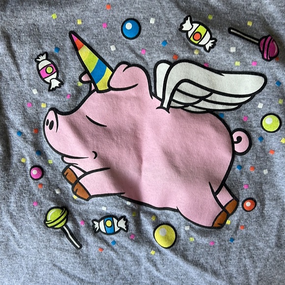 Candytopia Philadelphia Unicorn Pig Flying T-Shirt Size XS or 4/5 *1 small hole - Picture 2 of 4